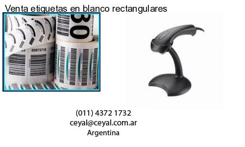 Venta etiquetas en blanco rectangulares