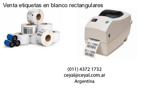 Venta etiquetas en blanco rectangulares
