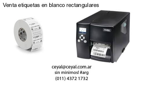 Venta etiquetas en blanco rectangulares