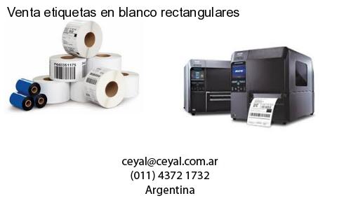 Venta etiquetas en blanco rectangulares