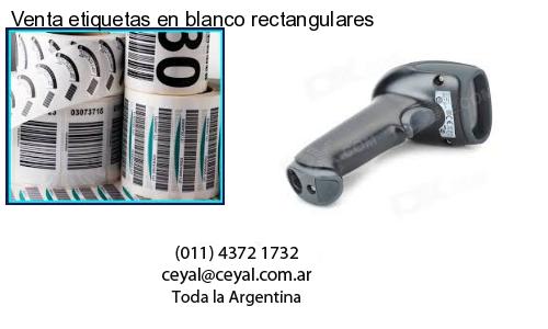 Venta etiquetas en blanco rectangulares