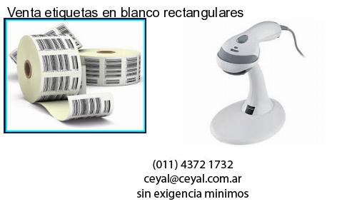 Venta etiquetas en blanco rectangulares
