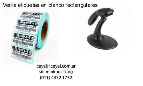 Venta etiquetas en blanco rectangulares