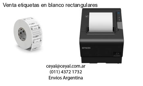 Venta etiquetas en blanco rectangulares