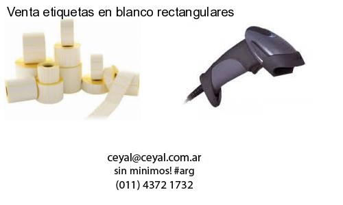 Venta etiquetas en blanco rectangulares