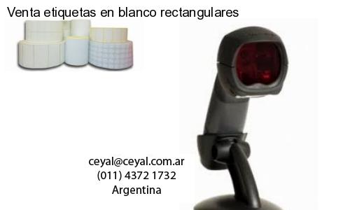 Venta etiquetas en blanco rectangulares