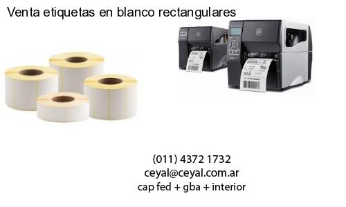 Venta etiquetas en blanco rectangulares