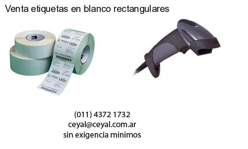 Venta etiquetas en blanco rectangulares