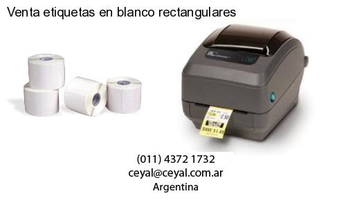 Venta etiquetas en blanco rectangulares