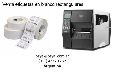 Venta etiquetas en blanco rectangulares