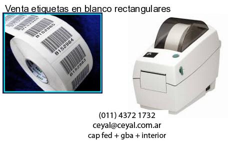 Venta etiquetas en blanco rectangulares