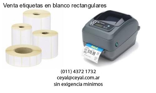 Venta etiquetas en blanco rectangulares