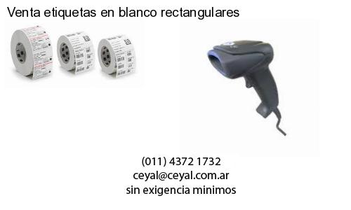 Venta etiquetas en blanco rectangulares
