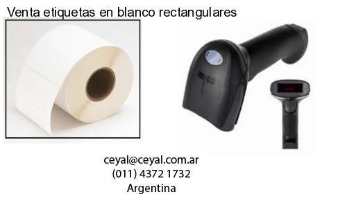 Venta etiquetas en blanco rectangulares
