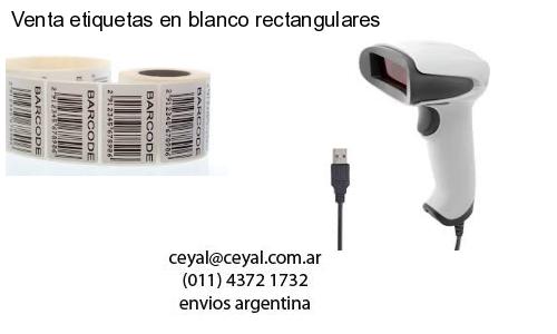 Venta etiquetas en blanco rectangulares
