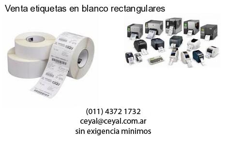 Venta etiquetas en blanco rectangulares