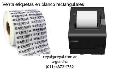 Venta etiquetas en blanco rectangulares