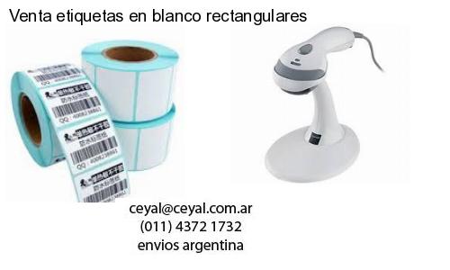Venta etiquetas en blanco rectangulares