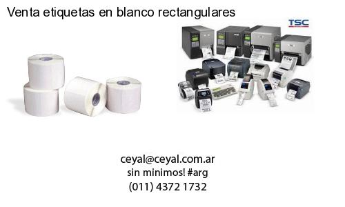 Venta etiquetas en blanco rectangulares