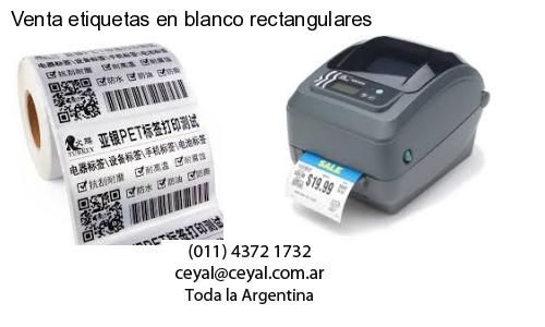 Venta etiquetas en blanco rectangulares