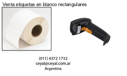 Venta etiquetas en blanco rectangulares