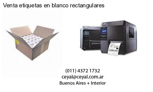 Venta etiquetas en blanco rectangulares