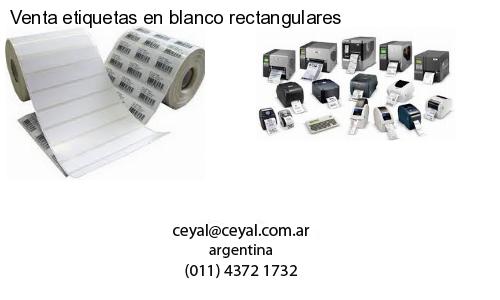 Venta etiquetas en blanco rectangulares
