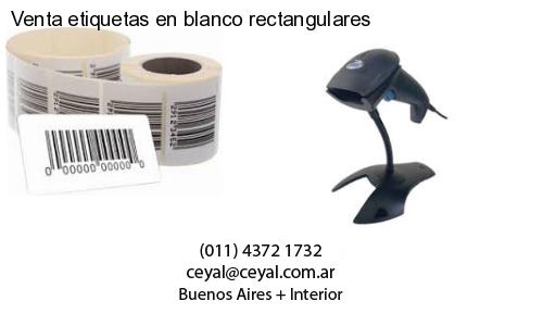 Venta etiquetas en blanco rectangulares