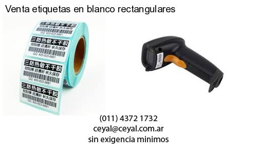 Venta etiquetas en blanco rectangulares
