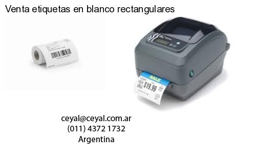 Venta etiquetas en blanco rectangulares