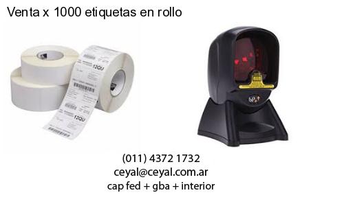 Venta x 1000 etiquetas en rollo
