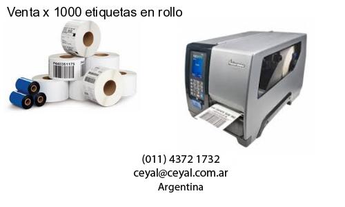 Venta x 1000 etiquetas en rollo