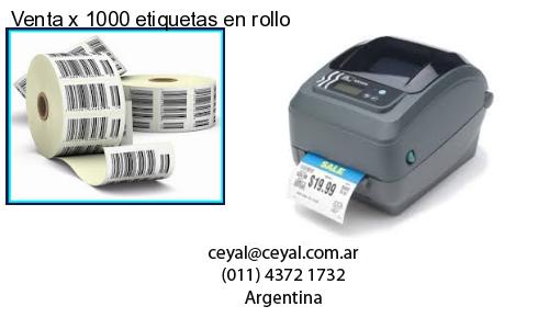 Venta x 1000 etiquetas en rollo