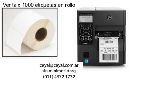 Venta x 1000 etiquetas en rollo