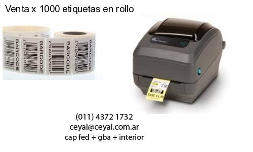 Venta x 1000 etiquetas en rollo