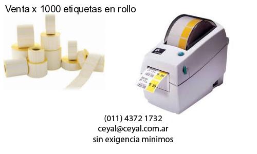Venta x 1000 etiquetas en rollo