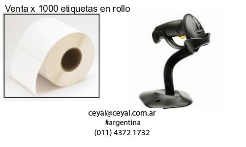 Venta x 1000 etiquetas en rollo