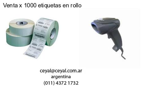 Venta x 1000 etiquetas en rollo