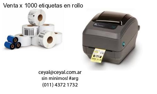 Venta x 1000 etiquetas en rollo