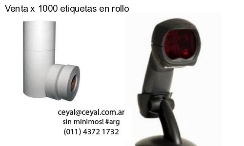 Venta x 1000 etiquetas en rollo