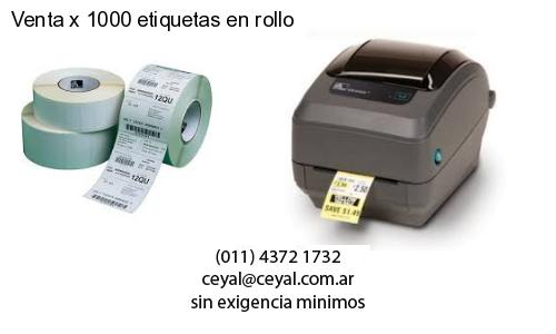 Venta x 1000 etiquetas en rollo