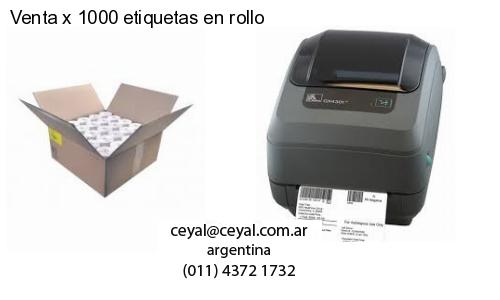 Venta x 1000 etiquetas en rollo