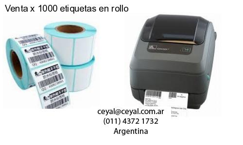 Venta x 1000 etiquetas en rollo