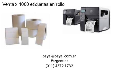 Venta x 1000 etiquetas en rollo