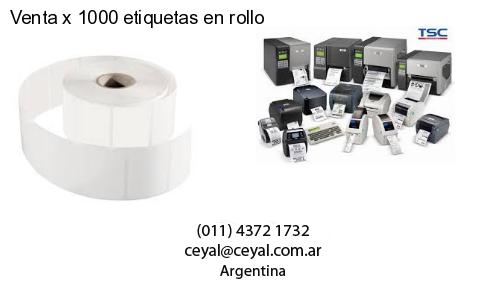 Venta x 1000 etiquetas en rollo