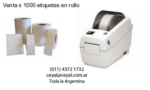 Venta x 1000 etiquetas en rollo