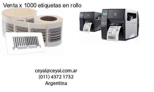 Venta x 1000 etiquetas en rollo