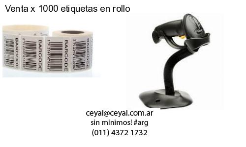 Venta x 1000 etiquetas en rollo