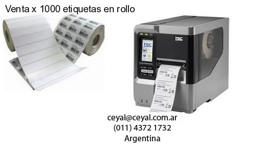 Venta x 1000 etiquetas en rollo