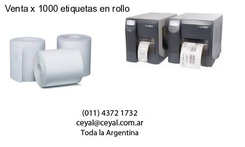 Venta x 1000 etiquetas en rollo